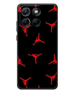 Чехол для Motorola Edge 70 Fusion Plus с картинкой «Jordan Red Pattern»
