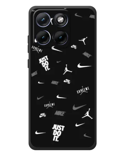 Чехол для Motorola Edge 70 Fusion Plus с картинкой «Nike Black Pattern» Чехол для Motorola Edge 70 Fusion Plus с картинкой «Nike Black Pattern»