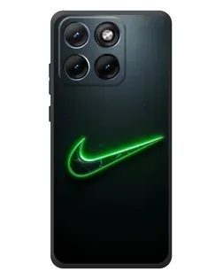 Чехол для Motorola Edge 70 Fusion Plus с картинкой «Неоновый контур Nike»