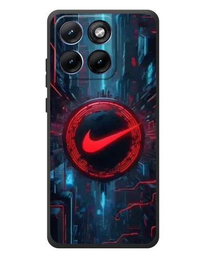 Чехол для Motorola Edge 70 Fusion Plus с картинкой «Техногенный стиль Nike»