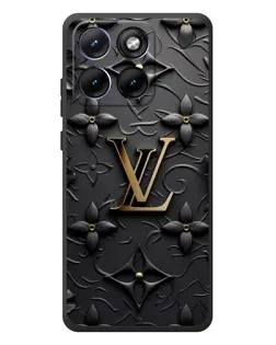 Чехол для Motorola Edge 70 Fusion Plus с картинкой «Кожаная текстура LV»