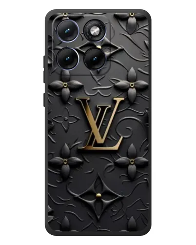 Чехол для Motorola Edge 70 Fusion Plus с картинкой «Кожаная текстура LV»