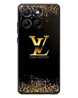 Чехол для Motorola Edge 70 Fusion Plus с картинкой «LV — золотые искры»