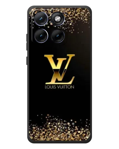Чехол для Motorola Edge 70 Fusion Plus с картинкой «LV — золотые искры»