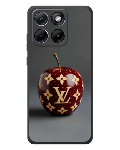 Чехол для Motorola Edge 70 Fusion Plus с картинкой «Красное яблоко LV»