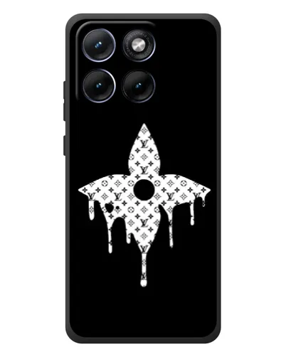 Чехол для Motorola Edge 70 Fusion Plus с картинкой «Цветочная монограмма»