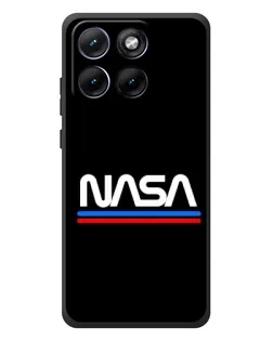 Чехол для Motorola Edge 70 Fusion Plus с картинкой «NASA — классика Red Blue»