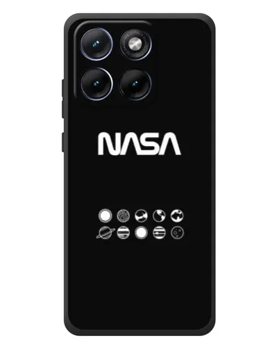 Чехол для Motorola Edge 70 Fusion Plus с картинкой «NASA — технический принт»