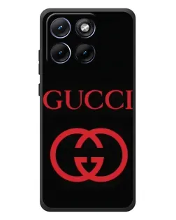 Чехол для Motorola Edge 70 Fusion Plus с картинкой «Gucci — красный логотип»