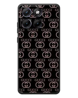 Чехол для Motorola Edge 70 Fusion Plus с картинкой «Классическая монограмма Gucci»