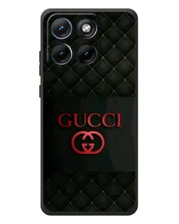 Чехол для Motorola Edge 70 Fusion Plus с картинкой «Gucci — стеганый черный»