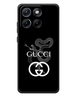 Чехол для Motorola Edge 70 Fusion Plus с картинкой «Gucci — серебряная змея»