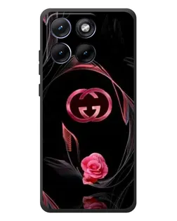 Чехол для Motorola Edge 70 Fusion Plus с картинкой «Gucci — неоновая роза»
