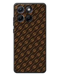 Чехол для Motorola Edge 70 Fusion Plus с картинкой «Gucci — золотые диагонали»