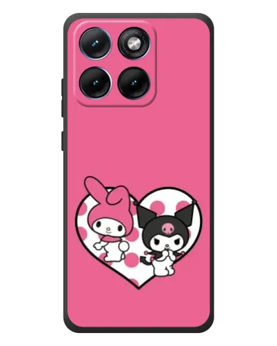 Чехол для Motorola Edge 70 Fusion Plus с картинкой «Kuromi и My Melody»