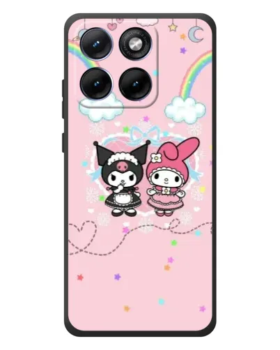 Чехол для Motorola Edge 70 Fusion Plus с картинкой «My Melody и Kuromi»