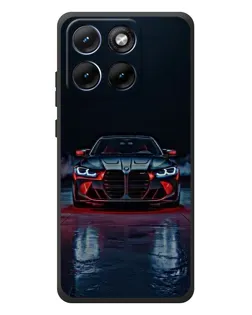 Чехол для Motorola Edge 70 Fusion Plus с картинкой «BMW на мокрой дороге»