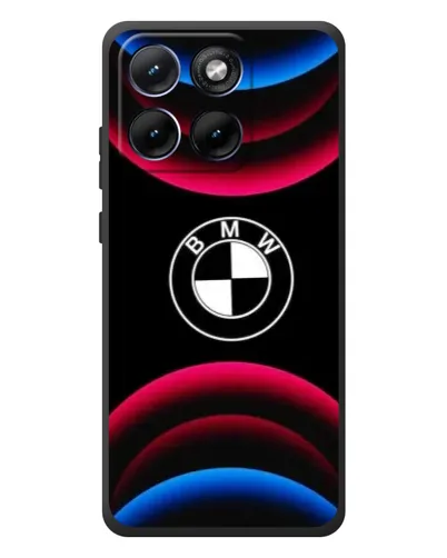 Чехол для Motorola Edge 70 Fusion Plus с картинкой «Логотип BMW и неоновые дуги» Чехол для Motorola Edge 70 Fusion Plus с картинкой «Логотип BMW и неоновые дуги»