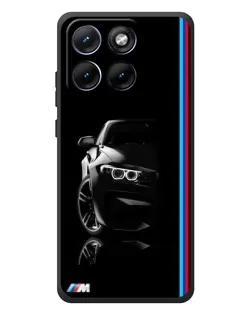 Чехол для Motorola Edge 70 Fusion Plus с картинкой «Силуэт BMW в темноте»