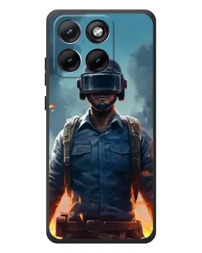 Чехол для Motorola Edge 70 Fusion Plus с картинкой «PUBG — реалистичный герой»
