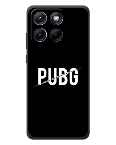 Чехол для Motorola Edge 70 Fusion Plus с картинкой «PUBG — белый логотип»