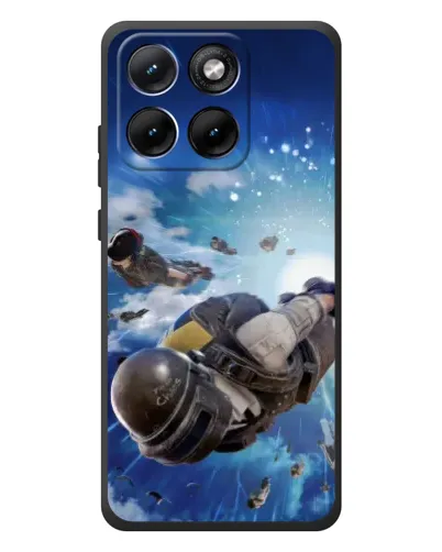 Чехол для Motorola Edge 70 Fusion Plus с картинкой «Десант PUBG — прыжок»