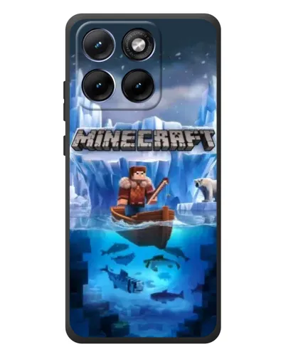 Чехол для Motorola Edge 70 Fusion Plus с картинкой «Minecraft ледяной мир» Чехол для Motorola Edge 70 Fusion Plus с картинкой «Minecraft ледяной мир»