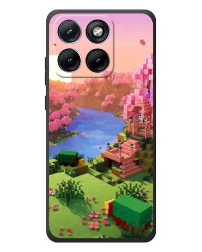 Чехол для Motorola Edge 70 Fusion Plus с картинкой «Розовое дерево Minecraft» Чехол для Motorola Edge 70 Fusion Plus с картинкой «Розовое дерево Minecraft»