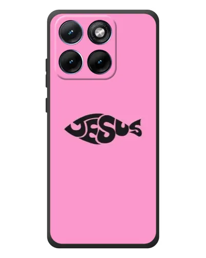 Чехол для Motorola Edge 70 Fusion Plus с картинкой «Розовый символ Jesus» Чехол для Motorola Edge 70 Fusion Plus с картинкой «Розовый символ Jesus»