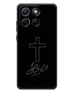 Чехол для Motorola Edge 70 Fusion Plus с картинкой «Графический крест Jesus»
