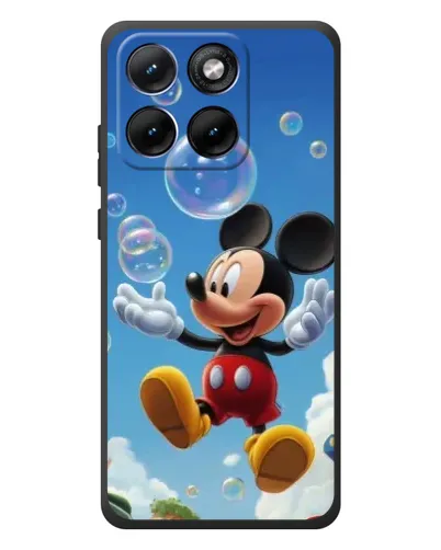 Чехол для Motorola Edge 70 Fusion Plus с картинкой «Mickey и мыльные пузыри»