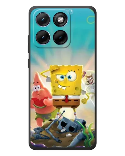 Чехол для Motorola Edge 70 Fusion Plus с картинкой «Спанч Боб победитель»