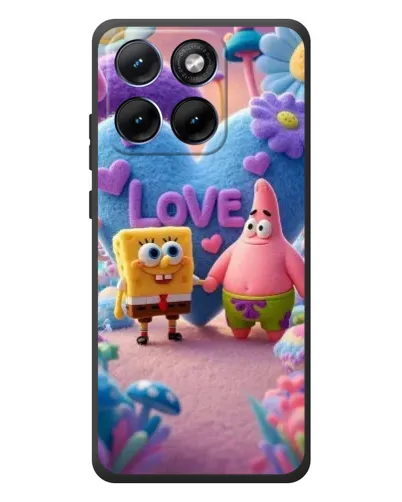 Чехол для Motorola Edge 70 Fusion Plus с картинкой «Губка Боб Патрик»