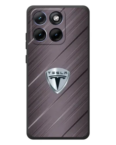Чехол для Motorola Edge 70 Fusion Plus с картинкой «Металлическая текстура Tesla»