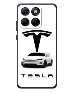 Чехол для Motorola Edge 70 Fusion Plus с картинкой «Tesla White Style»