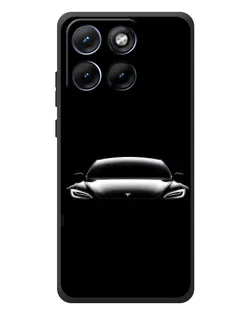 Чехол для Motorola Edge 70 Fusion Plus с картинкой «Фары Tesla Night»