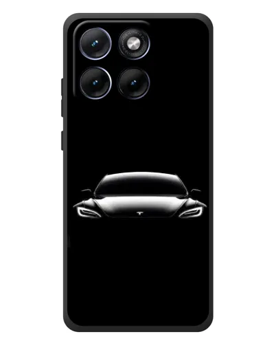Чехол для Motorola Edge 70 Fusion Plus с картинкой «Фары Tesla Night»