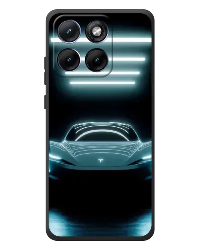 Чехол для Motorola Edge 70 Fusion Plus с картинкой «Tesla в неоне»