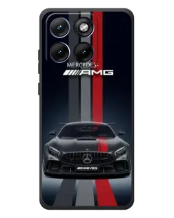 Чехол для Motorola Edge 70 Fusion Plus с картинкой «Mercedes — белый карбон»