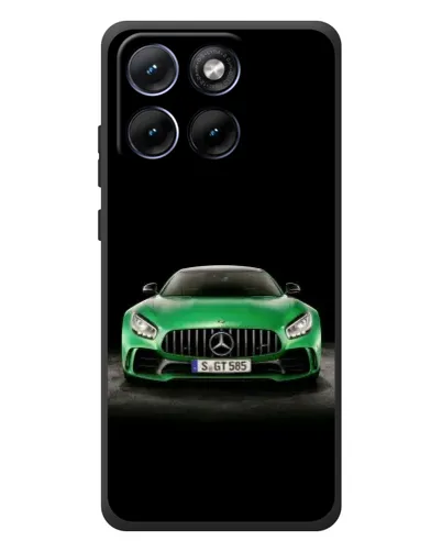 Чехол для Motorola Edge 70 Fusion Plus с картинкой «Mercedes — неоновый лого»