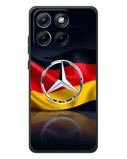 Чехол для Motorola Edge 70 Fusion Plus с картинкой «Mercedes — флаг Германии»