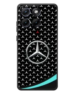 Чехол для Motorola Edge 70 Fusion Plus с картинкой «Mercedes — бирюзовый акцент»