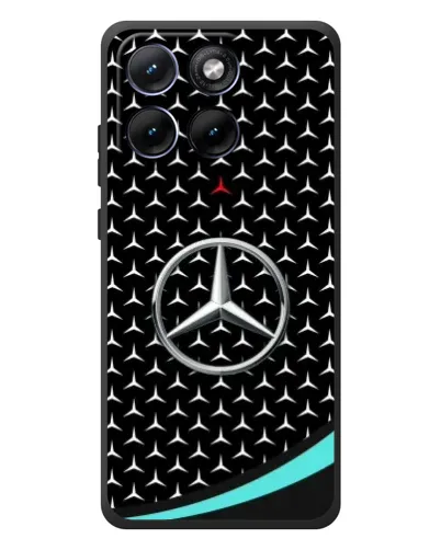 Чехол для Motorola Edge 70 Fusion Plus с картинкой «Mercedes — бирюзовый акцент»