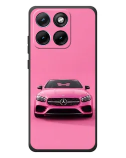 Чехол для Motorola Edge 70 Fusion Plus с картинкой «Розовый Mercedes AMG»