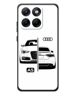 Чехол для Motorola Edge 70 Fusion Plus с картинкой «Audi — контрастный дизайн»