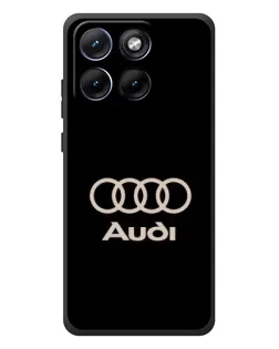 Чехол для Motorola Edge 70 Fusion Plus с картинкой «Audi — золотой логотип»