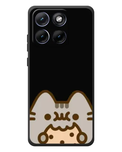 Чехол для Motorola Edge 70 Fusion Plus с картинкой «Пушин на черном»
