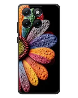 Чехол для Motorola Edge 70 Fusion Plus с картинкой «Радужный цветок»