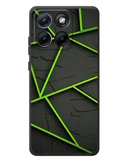 Чехол для Motorola Edge 70 Fusion Plus с картинкой «Зеленые геометрические линии» Чехол для Motorola Edge 70 Fusion Plus с картинкой «Зеленые геометрические линии»