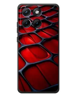 Чехол для Motorola Edge 70 Fusion Plus с картинкой «Красная глянцевая сетка» Чехол для Motorola Edge 70 Fusion Plus с картинкой «Красная глянцевая сетка»